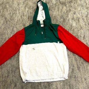 Mens Large, Empyre Windbreaker, Red Green and White